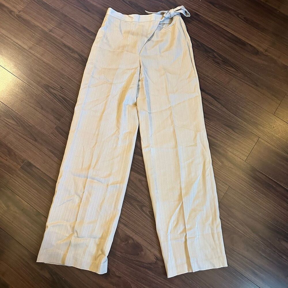 Zanella Corrine with tie front pleated 8 tan